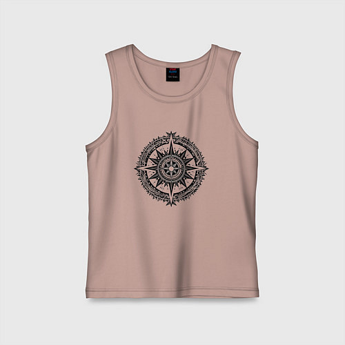 Детская майка Роза ветров / Пыльно-розовый – фото 1