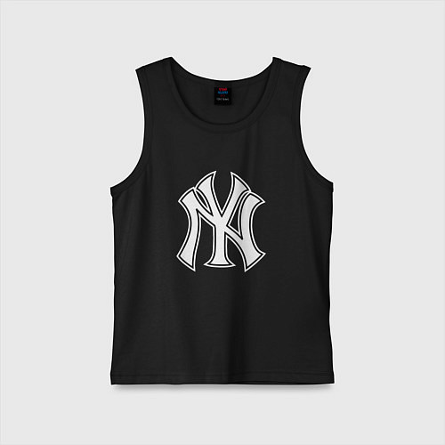 Детская майка New York yankees - baseball logo / Черный – фото 1