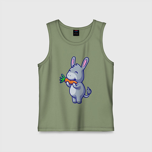 Детская майка Ослик ест морковку / Авокадо – фото 1