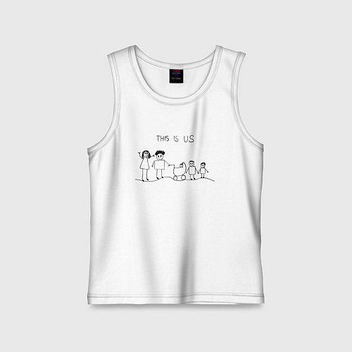 Детская майка This is us / Белый – фото 1