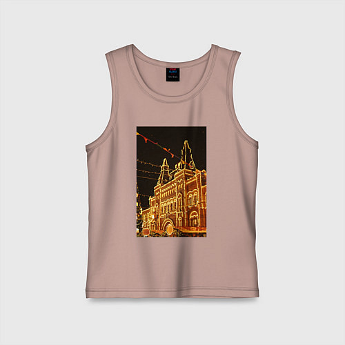 Детская майка Столица в праздничных огнях / Пыльно-розовый – фото 1