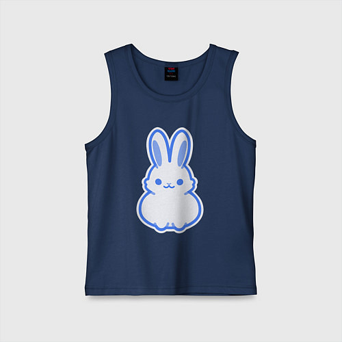 Детская майка White bunny / Тёмно-синий – фото 1