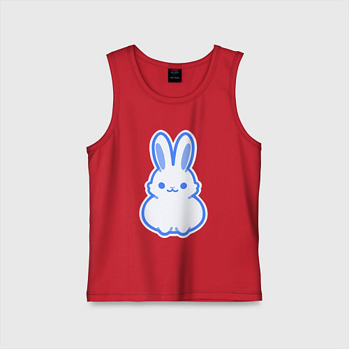 Детская майка White bunny / Красный – фото 1