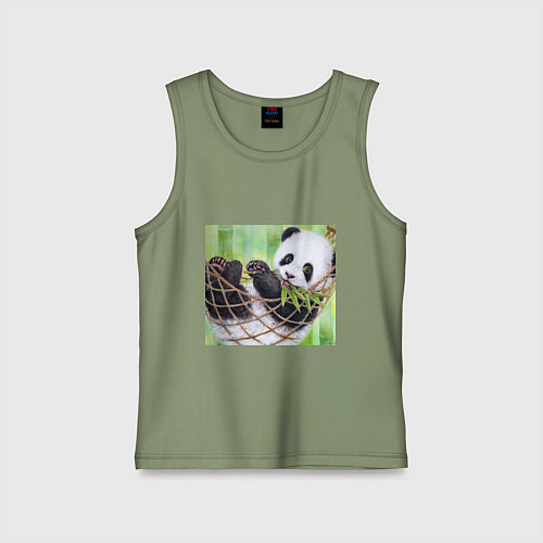 Детская майка Панда медвед / Авокадо – фото 1