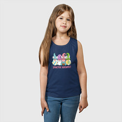 Майка детская хлопок ХВ пасхальные гномы с яйцами, цвет: тёмно-синий — фото 2