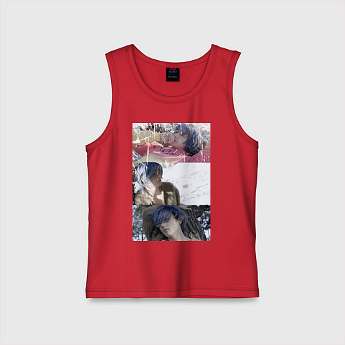 Детская майка Ким ТэХён / Красный – фото 1