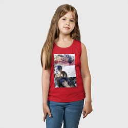 Майка детская хлопок Ким ТэХён, цвет: красный — фото 2