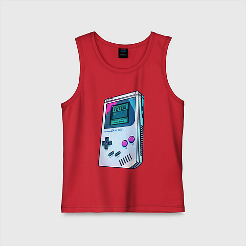 Детская майка Гейм бой - тетрис / Красный – фото 1