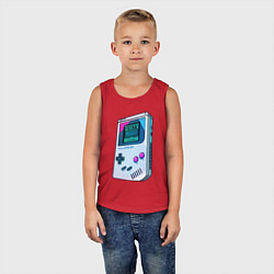 Майка детская хлопок Гейм бой - тетрис, цвет: красный — фото 2