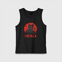 Майка детская хлопок Catzilla, цвет: черный