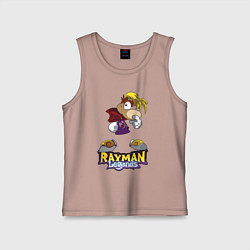 Майка детская хлопок Rayman - legends, цвет: пыльно-розовый
