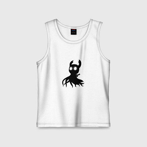 Детская майка Hollow Knight - маленький призрак / Белый – фото 1