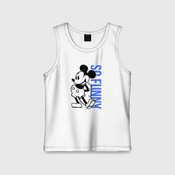 Майка детская хлопок So funny Mickey, цвет: белый