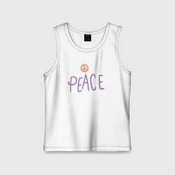 Майка детская хлопок My peace, цвет: белый