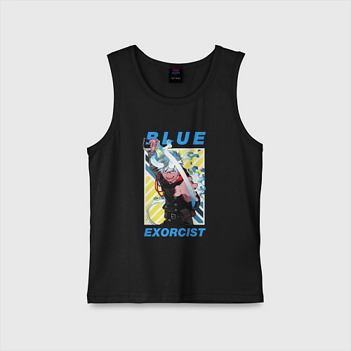 Детская майка Рин - Синий экзорцист / Черный – фото 1