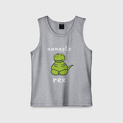 Майка детская хлопок Namaste Rex, цвет: меланж