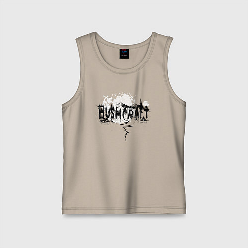 Детская майка Бушкрафт - дикая природа / Миндальный – фото 1