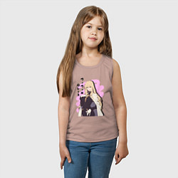 Майка детская хлопок Лоррейн - Нежелательный Бессмертный искатель, цвет: пыльно-розовый — фото 2