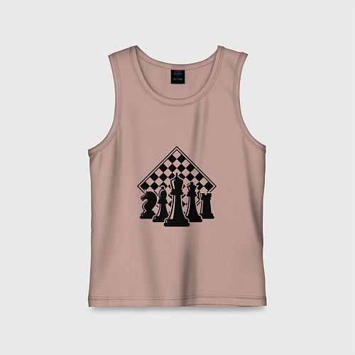 Детская майка The chessboard / Пыльно-розовый – фото 1