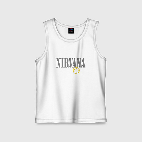 Детская майка Nirvana logo smile / Белый – фото 1