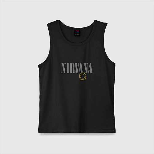 Детская майка Nirvana logo smile / Черный – фото 1