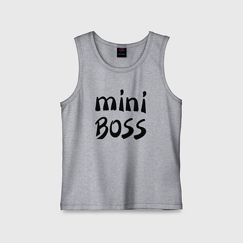 Детская майка Mini boss / Меланж – фото 1