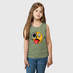 Майка детская хлопок Гипносмайл emoji, цвет: авокадо — фото 2