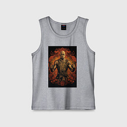 Майка детская хлопок Тайский боец Муай Тай, цвет: меланж