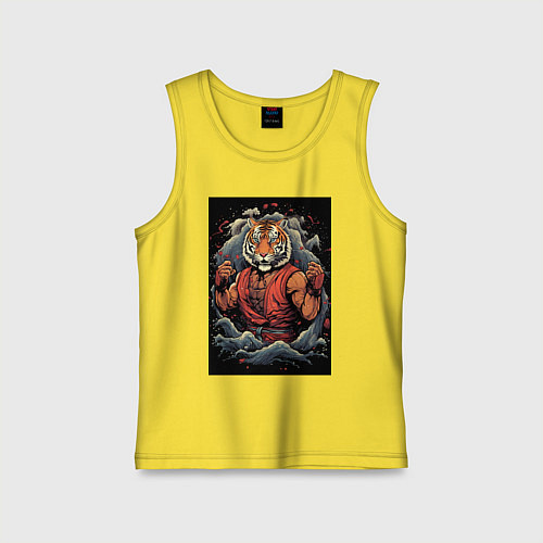 Детская майка Боевой тигр Муай Тай / Желтый – фото 1