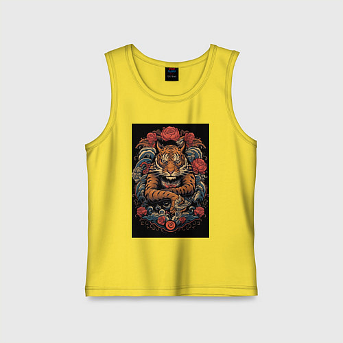 Детская майка Боевой тигр Муай Тай / Желтый – фото 1