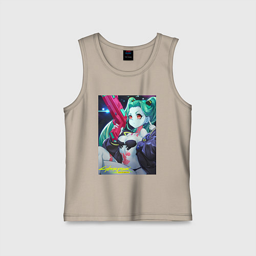 Детская майка Киберпанк Ребекка / Миндальный – фото 1