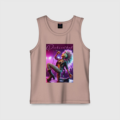 Детская майка Барби поёт панк-рок / Пыльно-розовый – фото 1