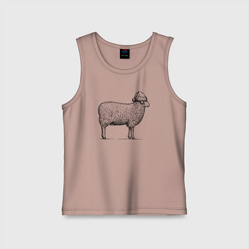 Детская майка Овечка новогодняя / Пыльно-розовый – фото 1