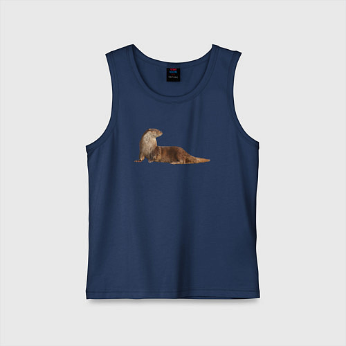 Детская майка Выдра настоящая / Тёмно-синий – фото 1