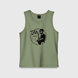 Майка детская хлопок Jazz lover, цвет: авокадо