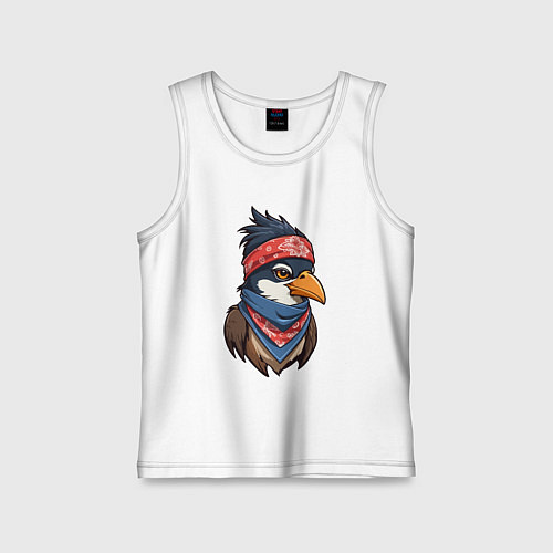 Детская майка Птица в бандане в стиле Хип-хоп / Белый – фото 1