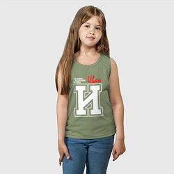 Майка детская хлопок Иван - человек с большой буквы, цвет: авокадо — фото 2