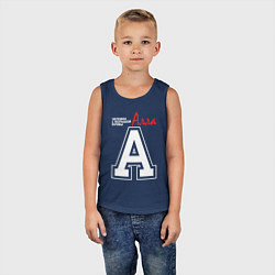 Майка детская хлопок Алла человек с большой буквы, цвет: тёмно-синий — фото 2