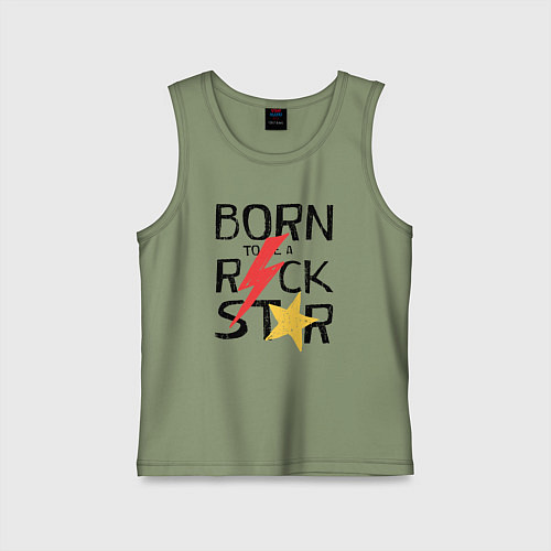 Детская майка Рождён быть рок звездой / Авокадо – фото 1