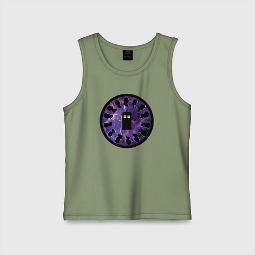 Детская майка Тардис в космосе / Авокадо – фото 1