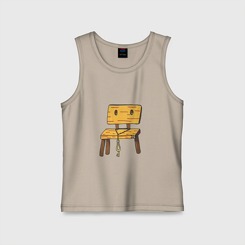 Детская майка Трехногий стульчик / Миндальный – фото 1