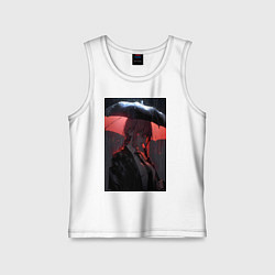 Майка детская хлопок Человек-бензопила Макима, цвет: белый