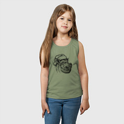 Майка детская хлопок Кабан новогодний, цвет: авокадо — фото 2