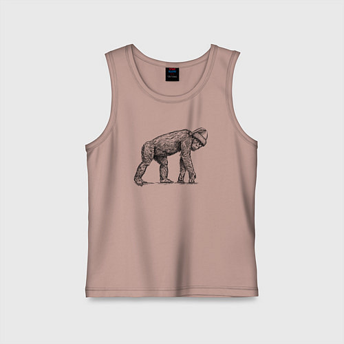 Детская майка Новогодняя обезьяна / Пыльно-розовый – фото 1