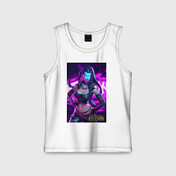 Майка детская хлопок League of Legends Akali Kda, цвет: белый