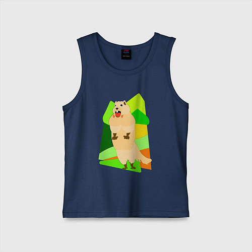 Детская майка Кричит суслик / Тёмно-синий – фото 1