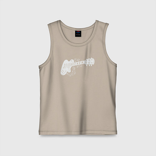 Детская майка Rock guitar / Миндальный – фото 1