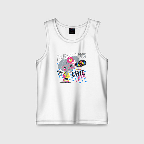 Детская майка Fashion chic girls / Белый – фото 1