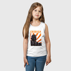 Майка детская хлопок Helldivers 2: Freedom, цвет: белый — фото 2