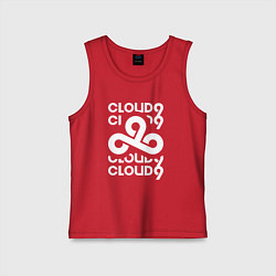 Майка детская хлопок Cloud9 - in logo, цвет: красный